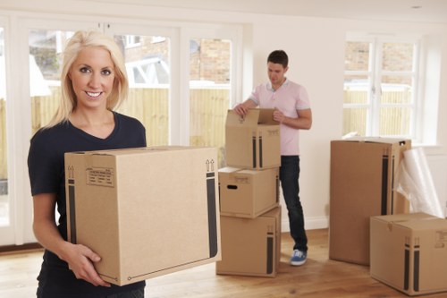 Careful loading of household items for a small removal
