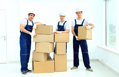 Charity donation items prepared for reuse from storage operations
