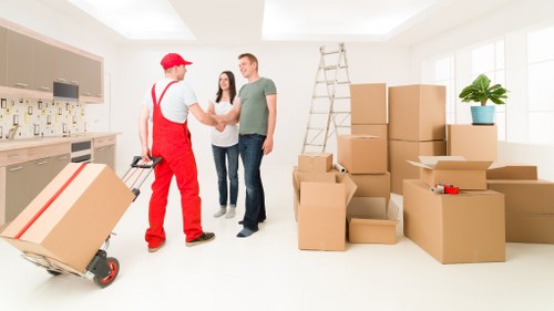 Packed boxes prepared for long-term storage